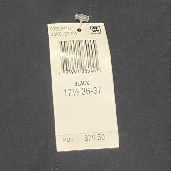Men’s Black Dress Shirt Size Large 16 1/2  36/37  Sharp! MSRP 79.50 - Picture 7 of 7